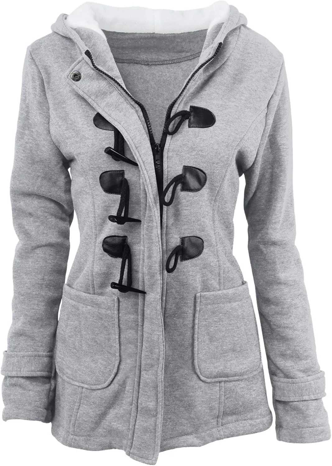 2023 Women's Winter Coat Plus Size Thicken Warm Wool Blend Windbreaker Jackets Fashion Fleece Lined Trench Coat Overcoats