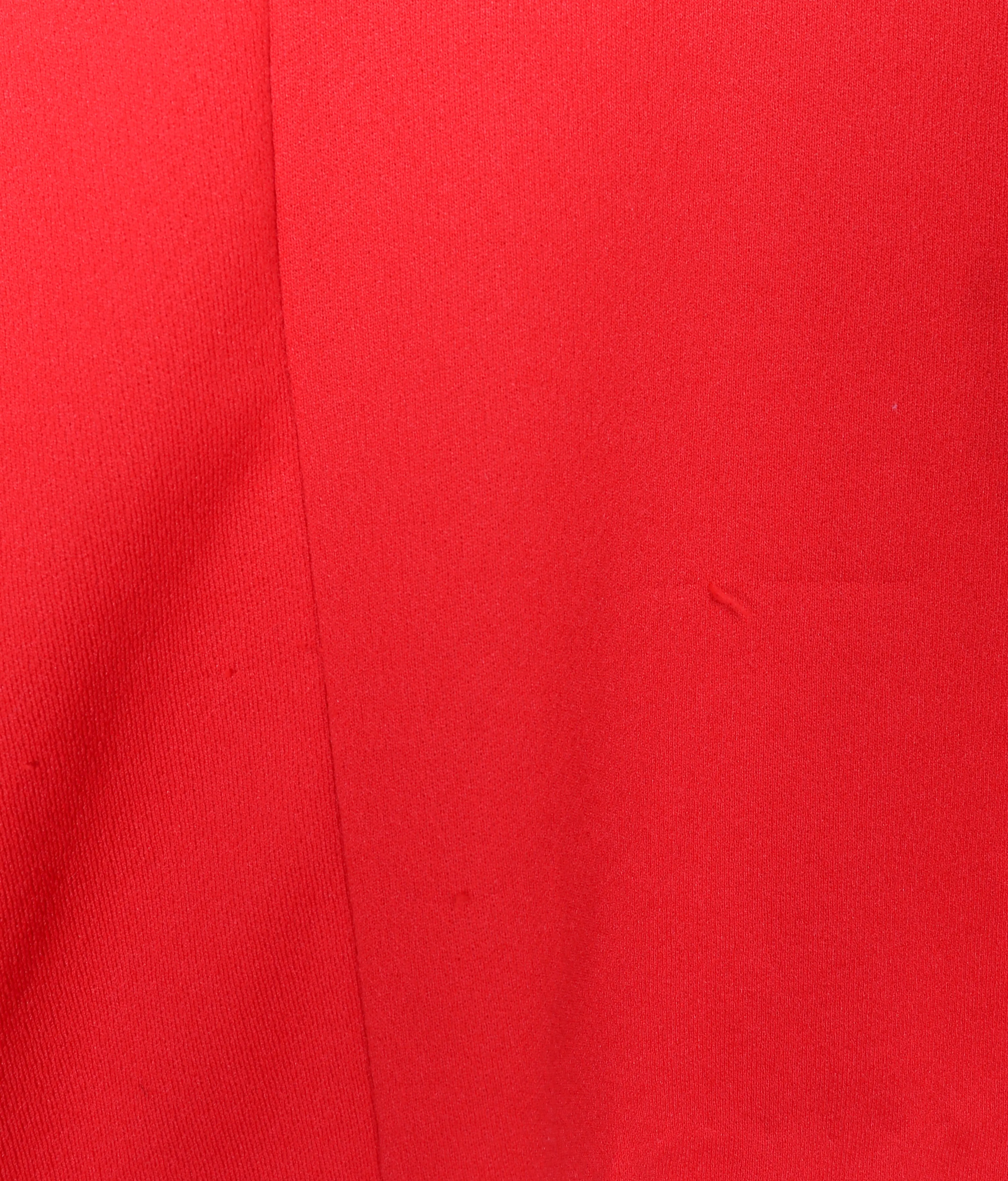 60s-70s NPC Fashions Red Polyester Button Up