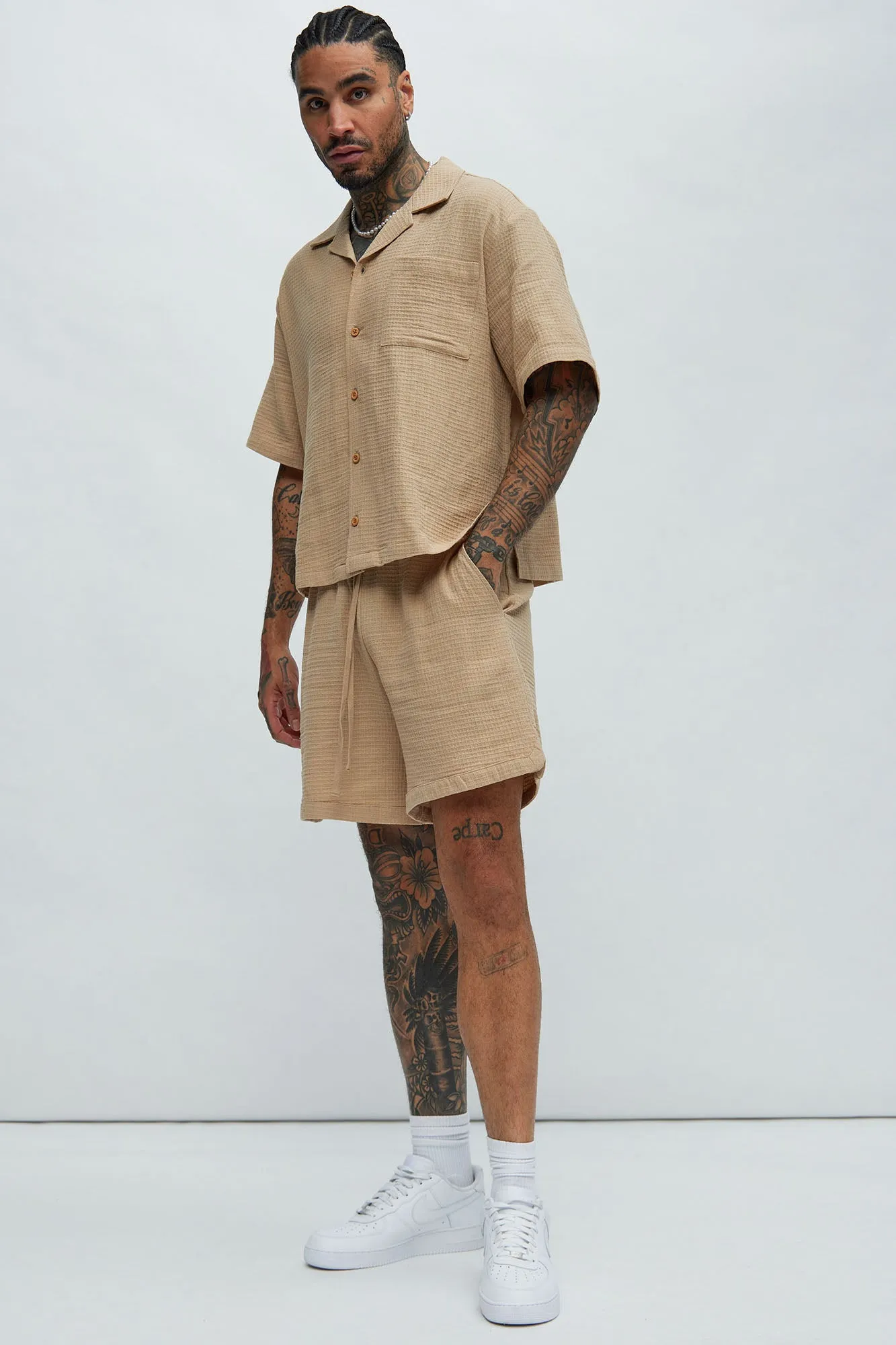 Belgian Textured Shirt - Tan