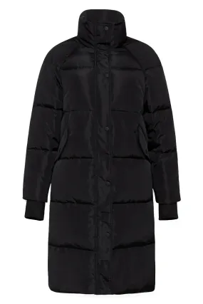 Black Sienna Longline Puffer Jacket
