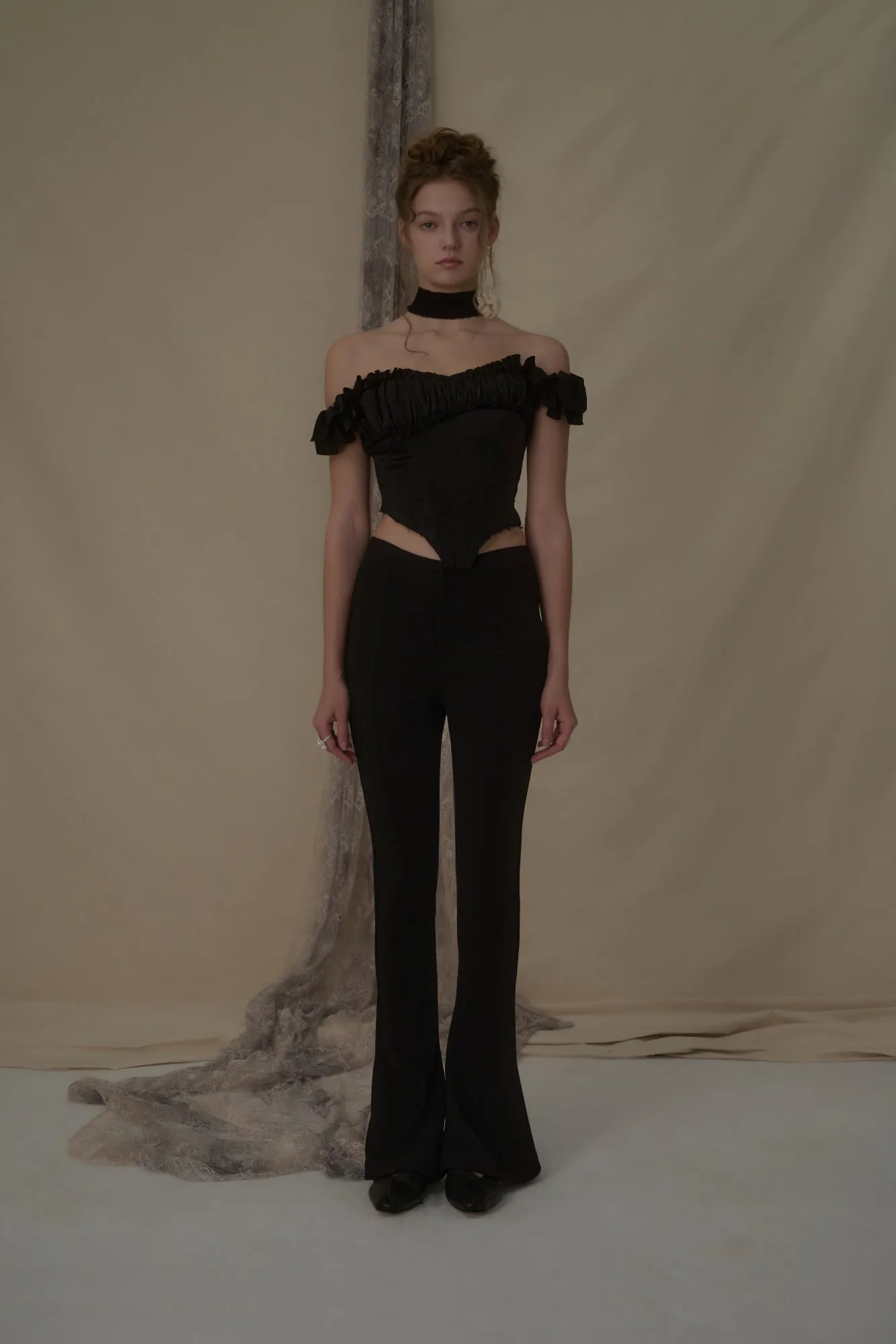 Black Silky Pod Top