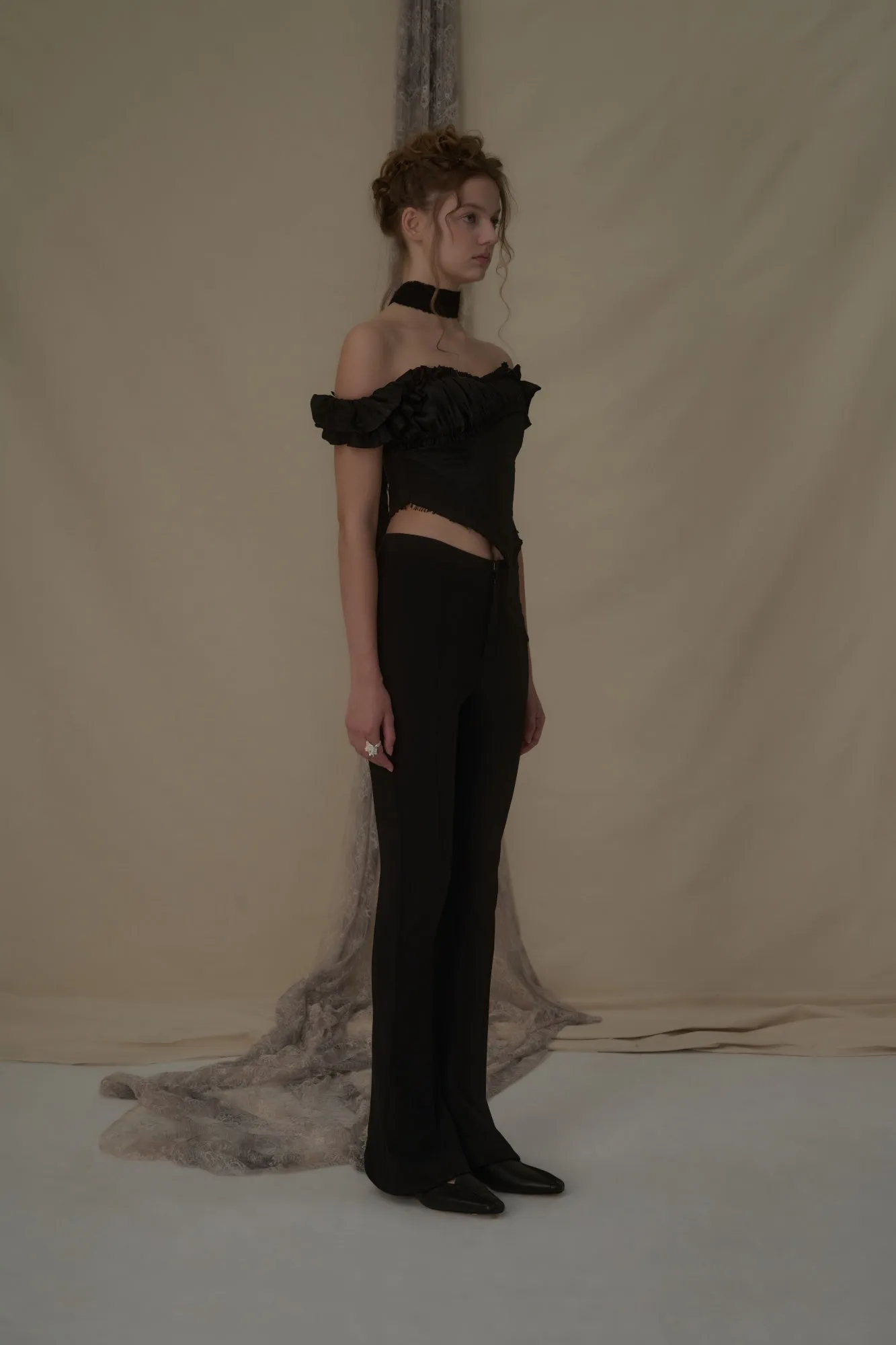 Black Silky Pod Top