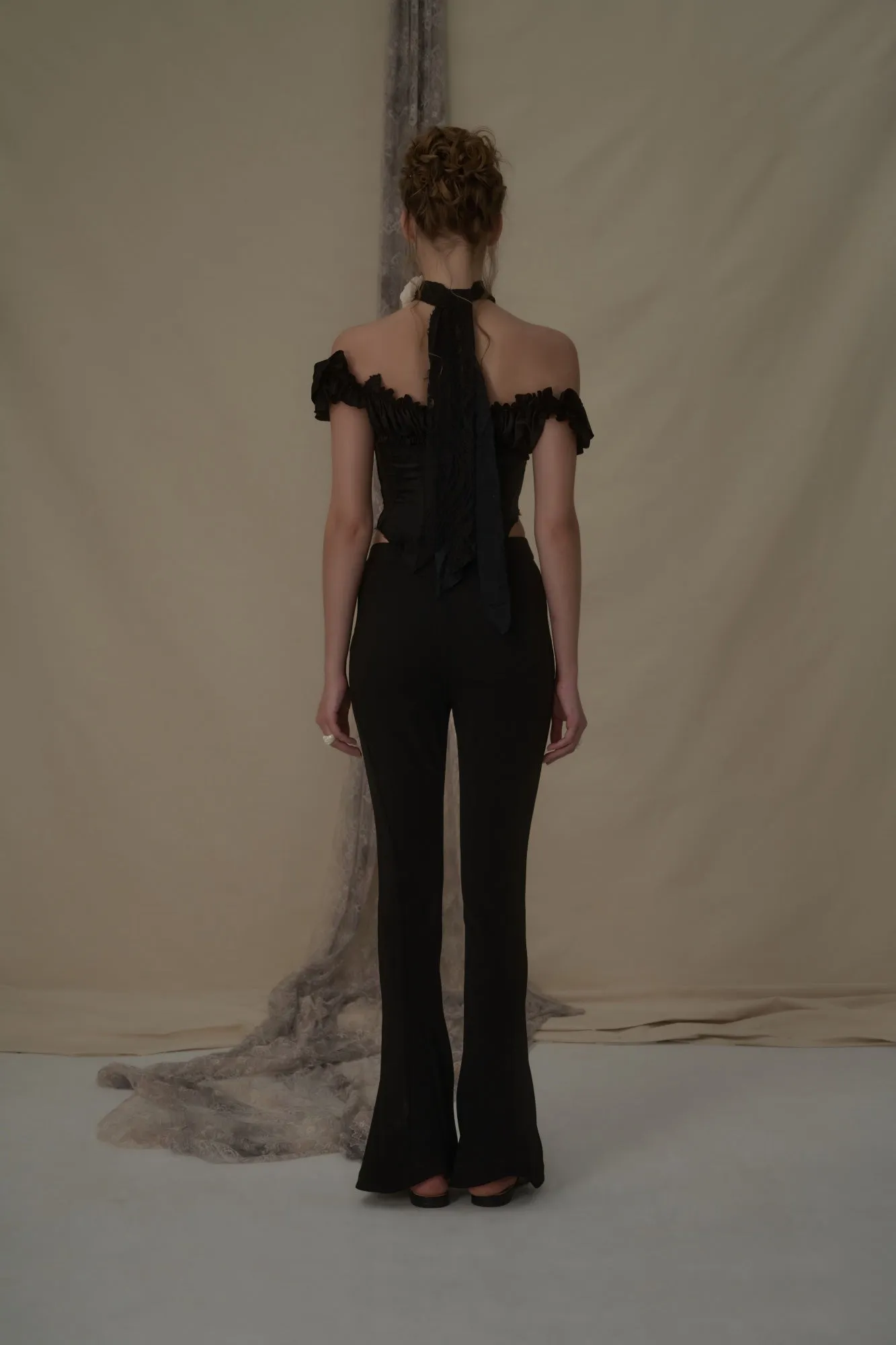 Black Silky Pod Top