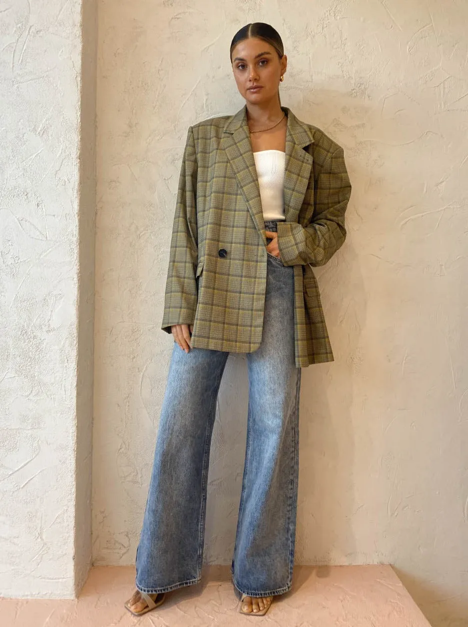 Blanca Jensen Blazer in Khaki/Blue