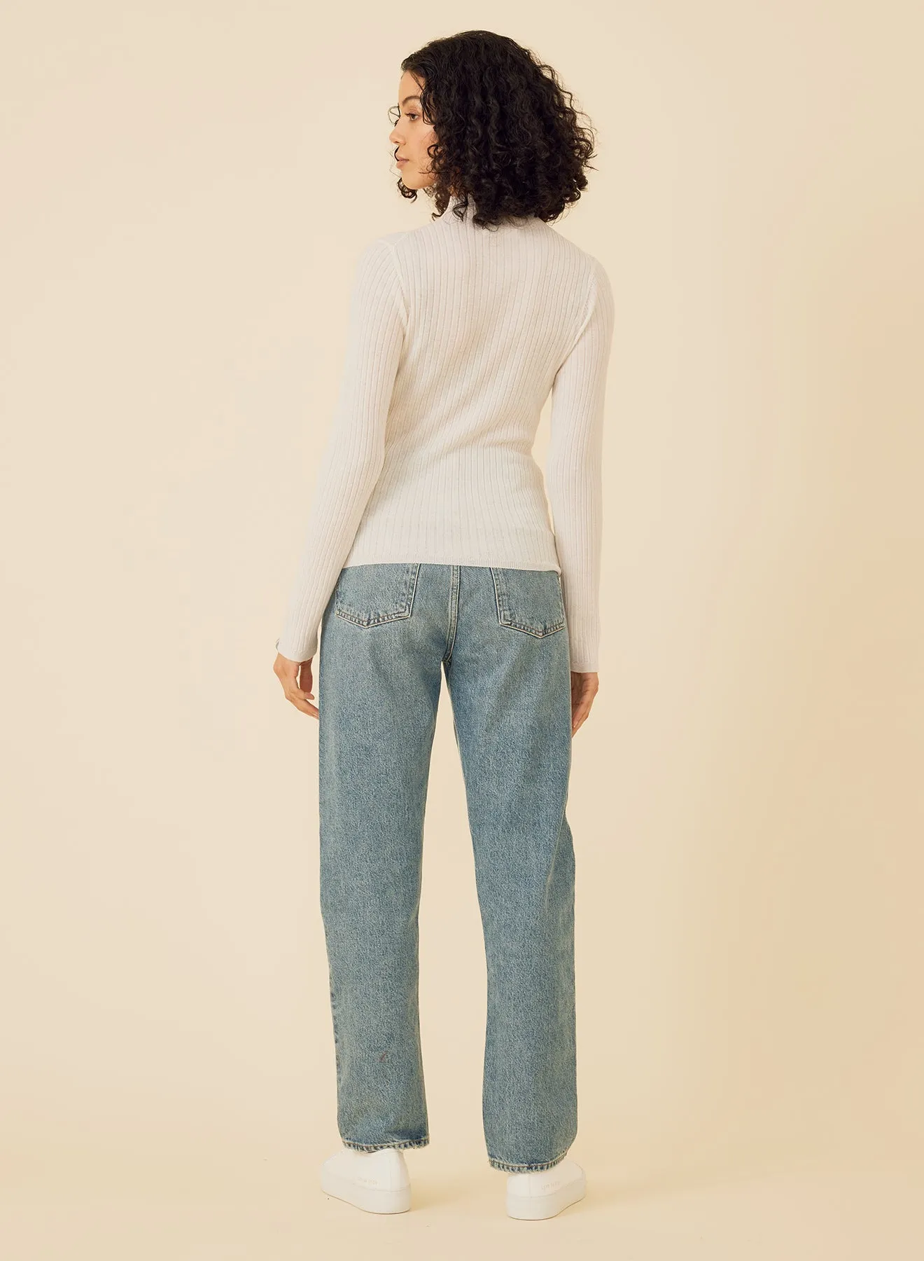 Carter Merino Mockneck - Ivory