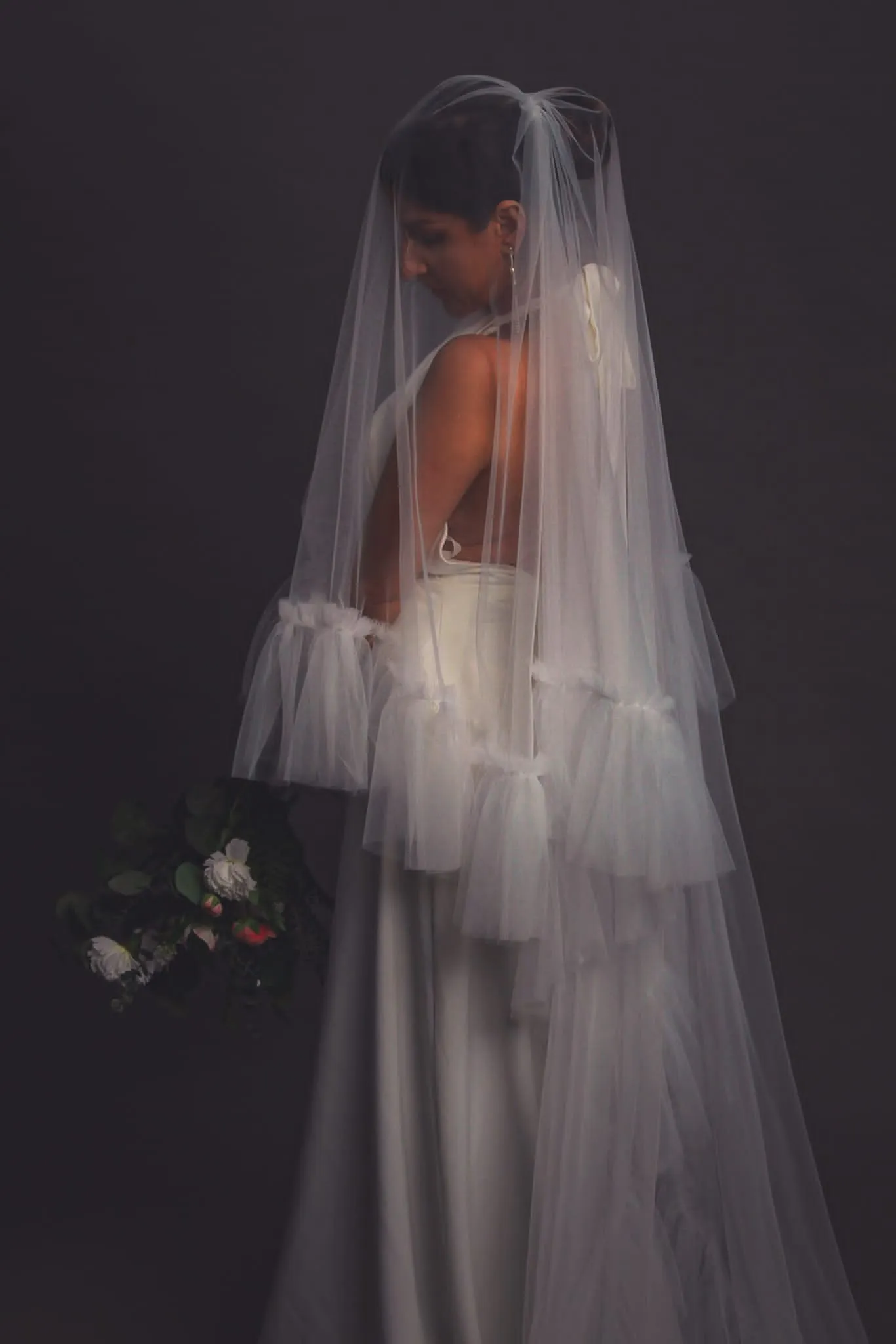 Cathedral Ruffled Wedding Veil
