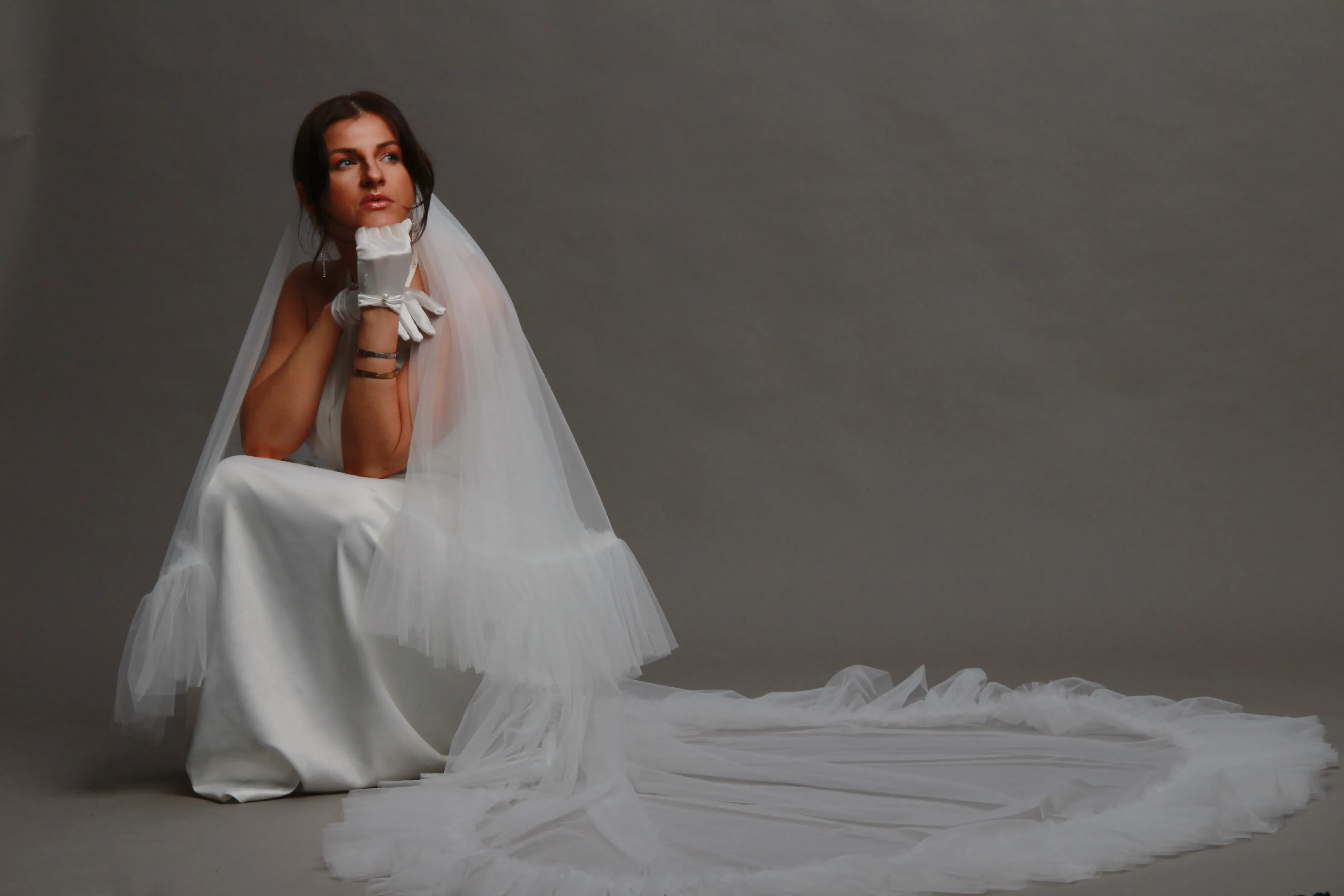 Cathedral Ruffled Wedding Veil