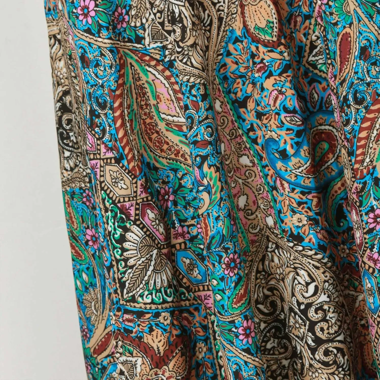 Cute Skirts for Women Trendy High Elastic Waist Paisley Print Loose Pleated Long Flowy Maxi Skirts Ladies Boha Dress