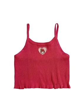 Dopamine Sweet Spicy My Melody Pink Heart Camisoles