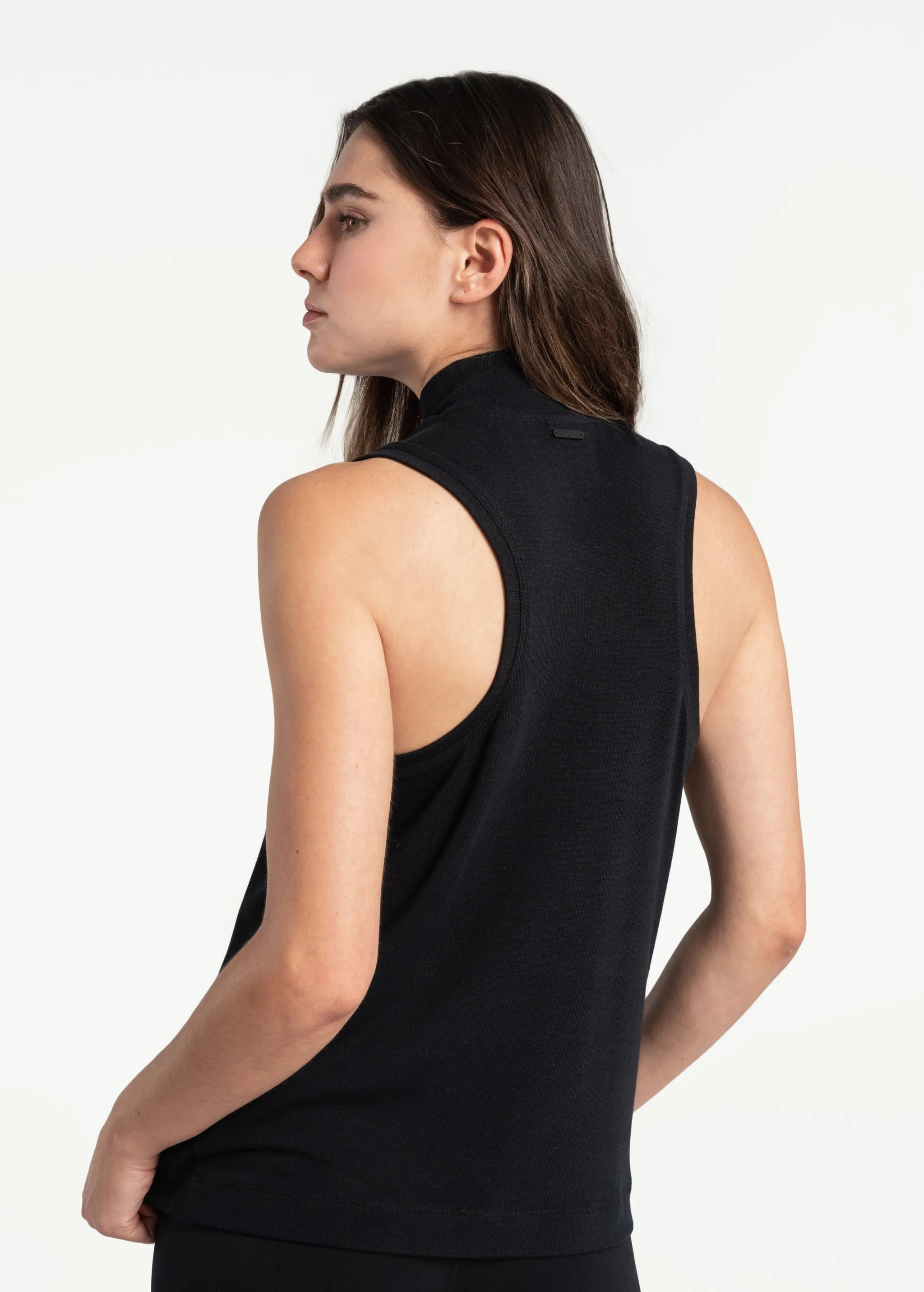 Downtown Sleeveless Mock Neck Top