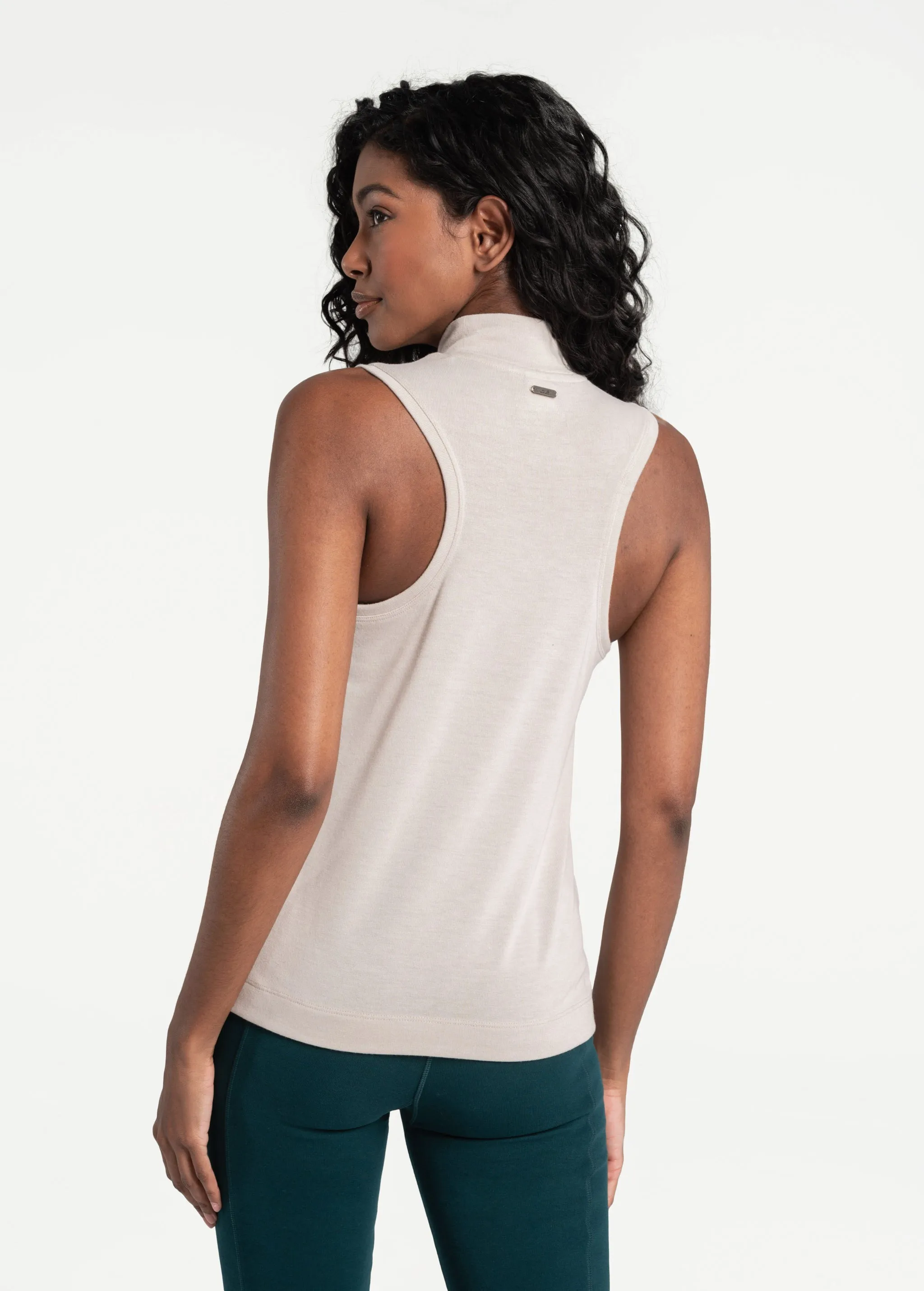 Downtown Sleeveless Mock Neck Top