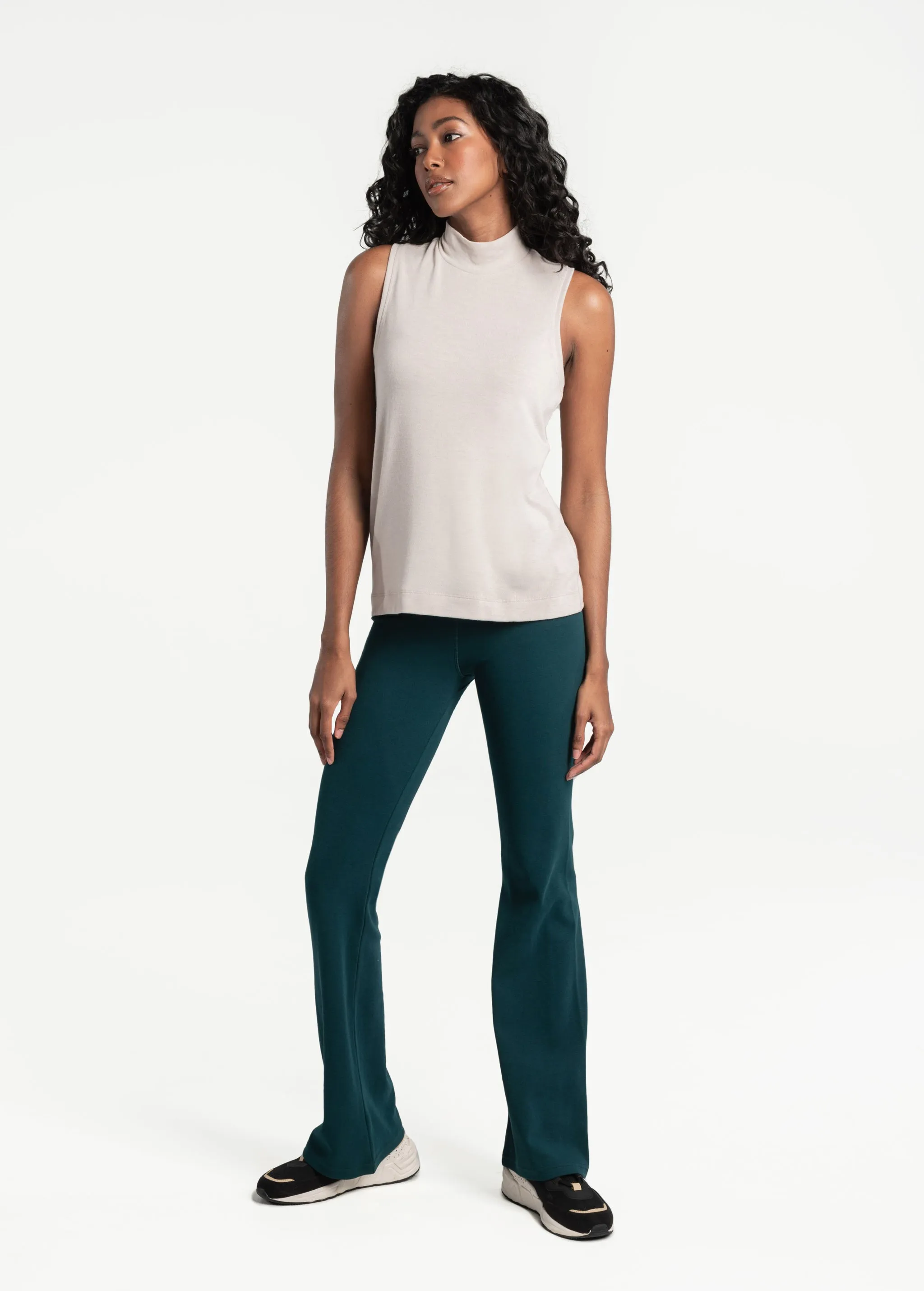 Downtown Sleeveless Mock Neck Top