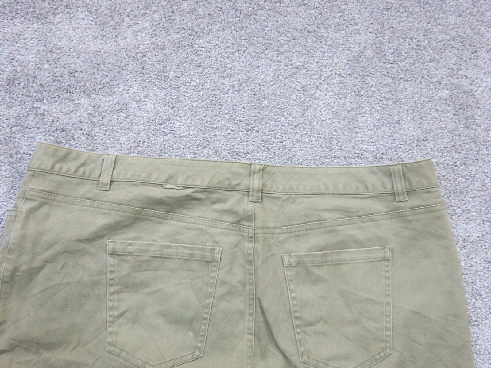 Forever 21 Womens Stretch Straight Pencil Mini Skirts Mid Rise Olive Plus SZ 3X