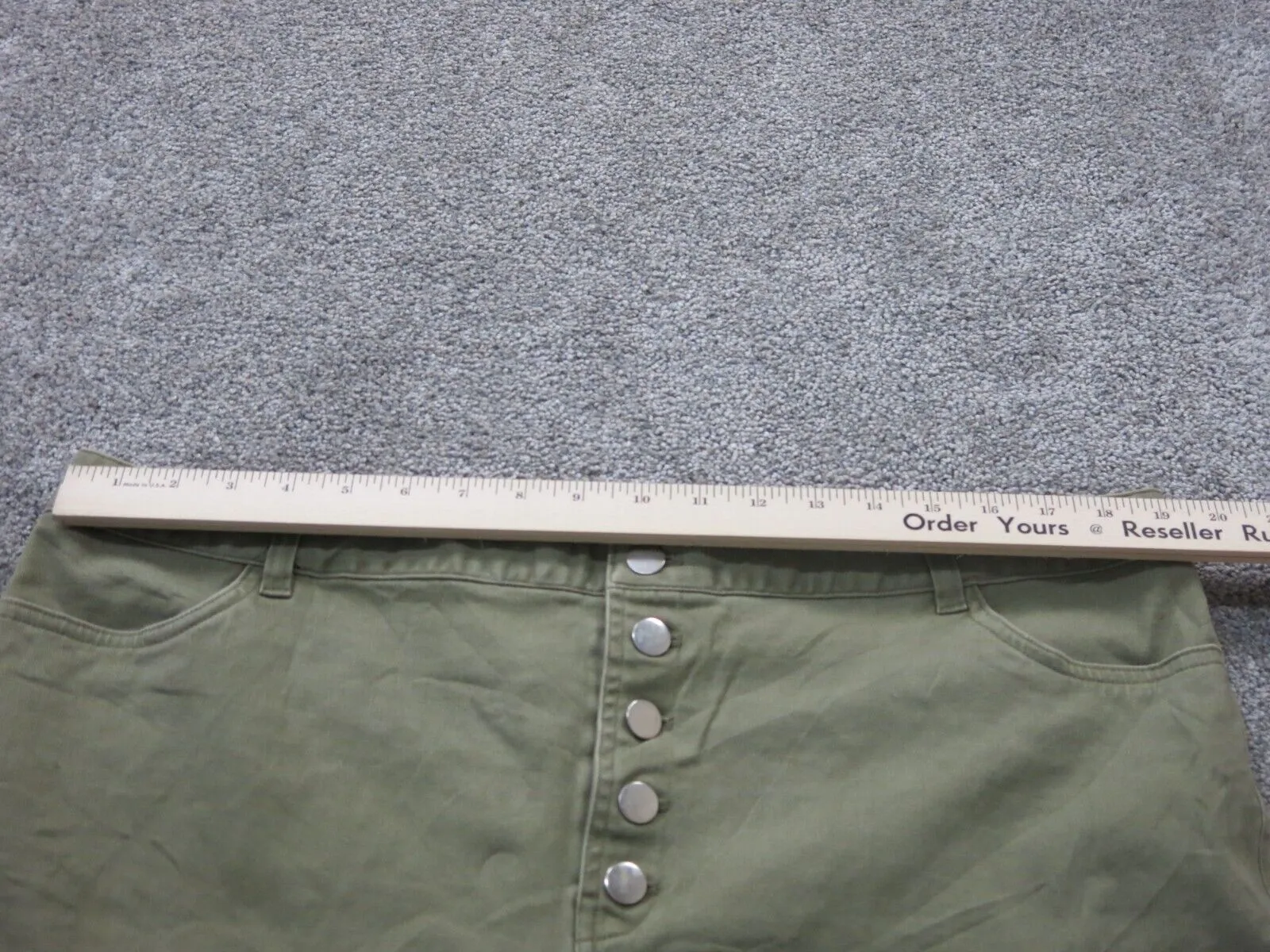 Forever 21 Womens Stretch Straight Pencil Mini Skirts Mid Rise Olive Plus SZ 3X
