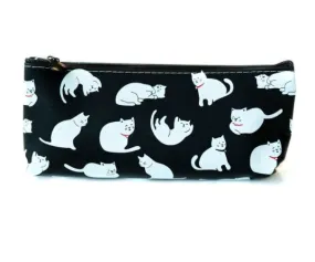 G84 Black White Kitty Cat Pencil Case