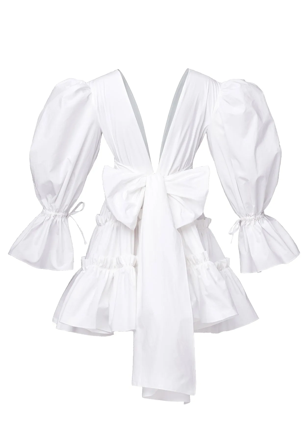 Hortensia Ruffled Open-Back Mini Dress