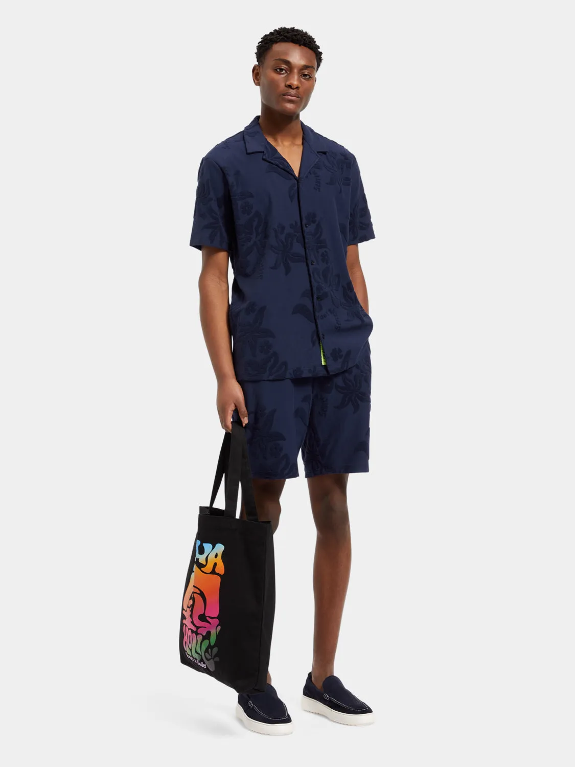 Jacquard towelling shorts