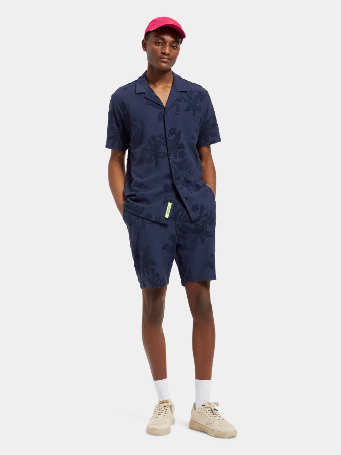 Jacquard towelling shorts