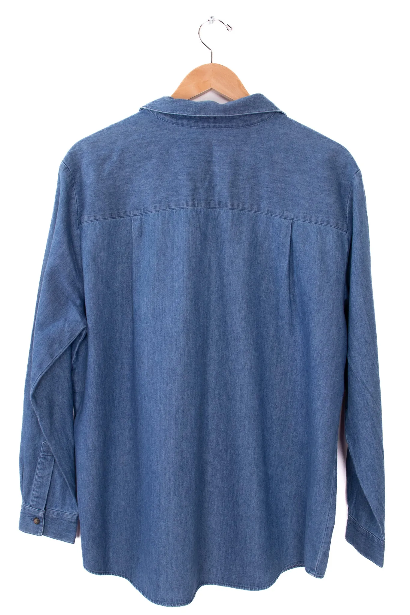 Karen Scott Winter Town Denim Blouse