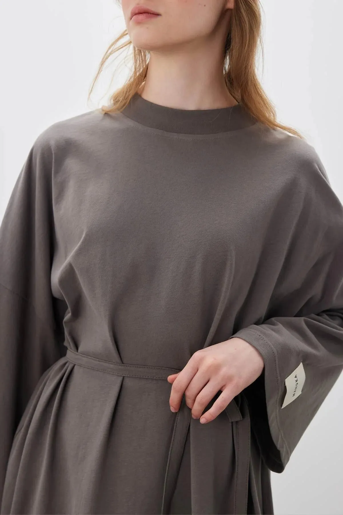 Long Oversized Dress Anthracite