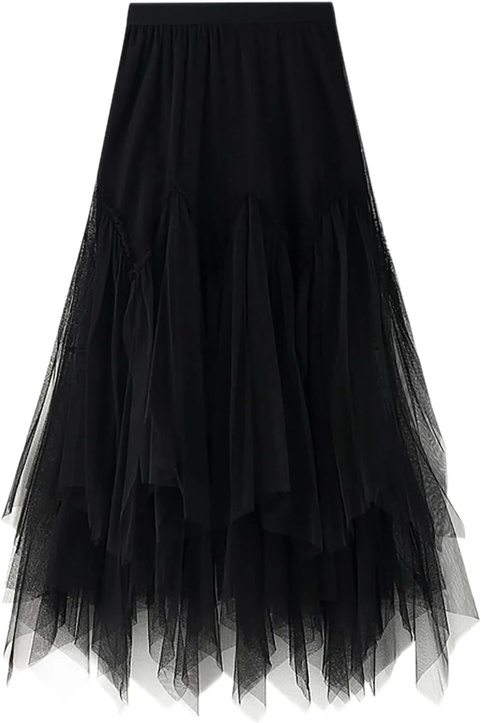 Long Skirts for Women Trendy 2025 Summer Lightweight High Elastic Waist Casual Mesh Sheer A Line Shirts for Vacation