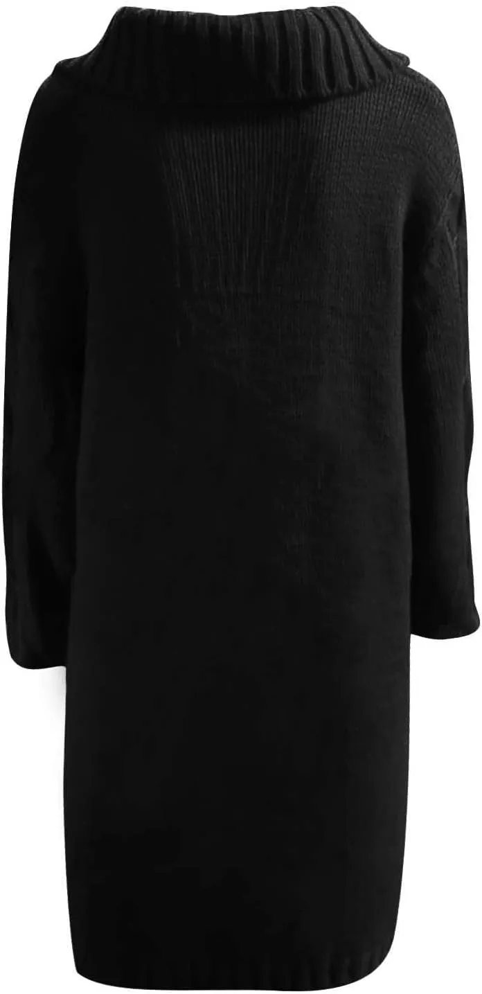 Long Sleeve Cable Knit Long Cardigan for Women 2024 Fall Winter Chunky Open Front Button Sweaters with Pockets