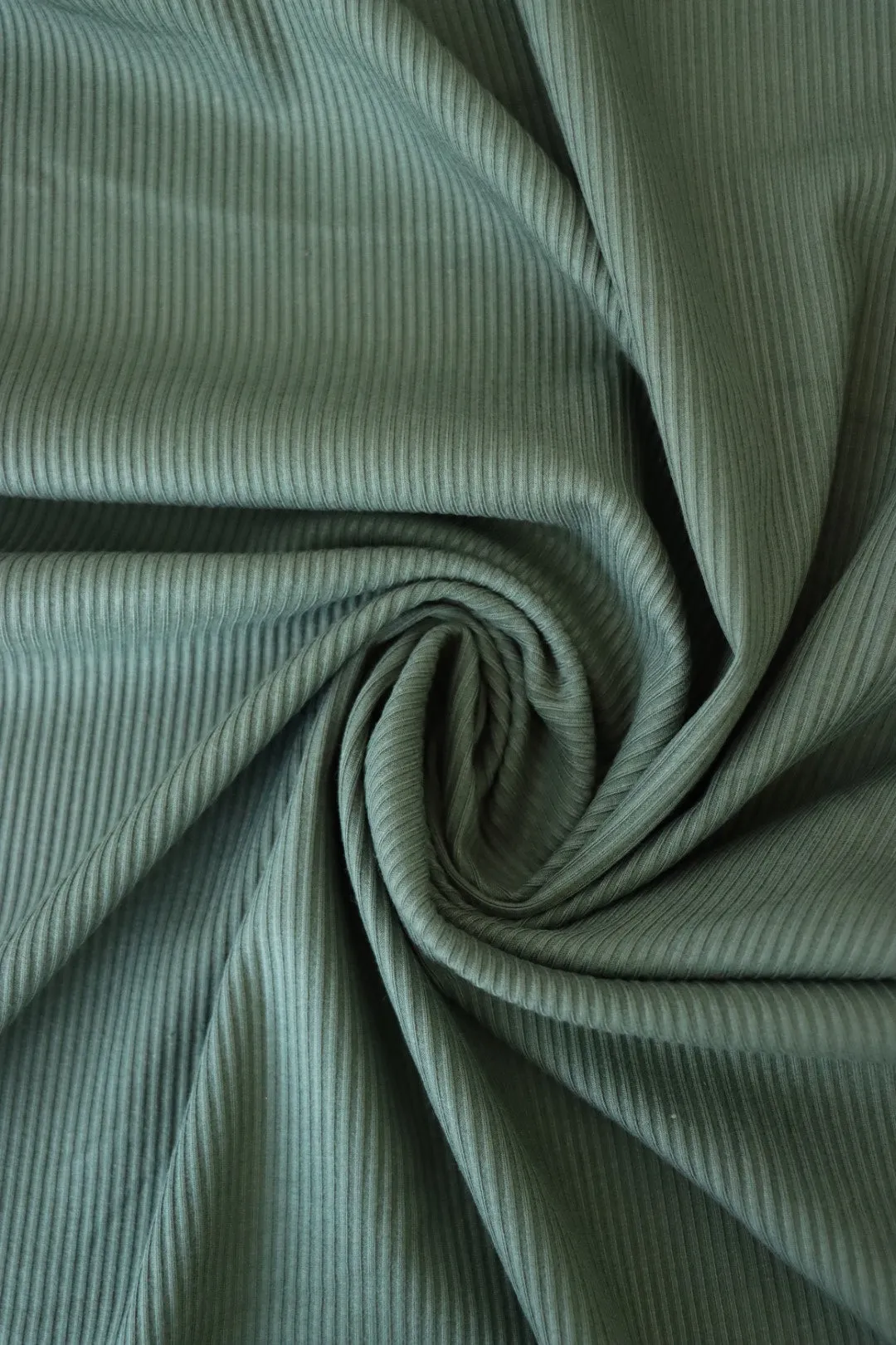 Neptune Green Rayon Spandex Heavy 4x2 Rib Knit