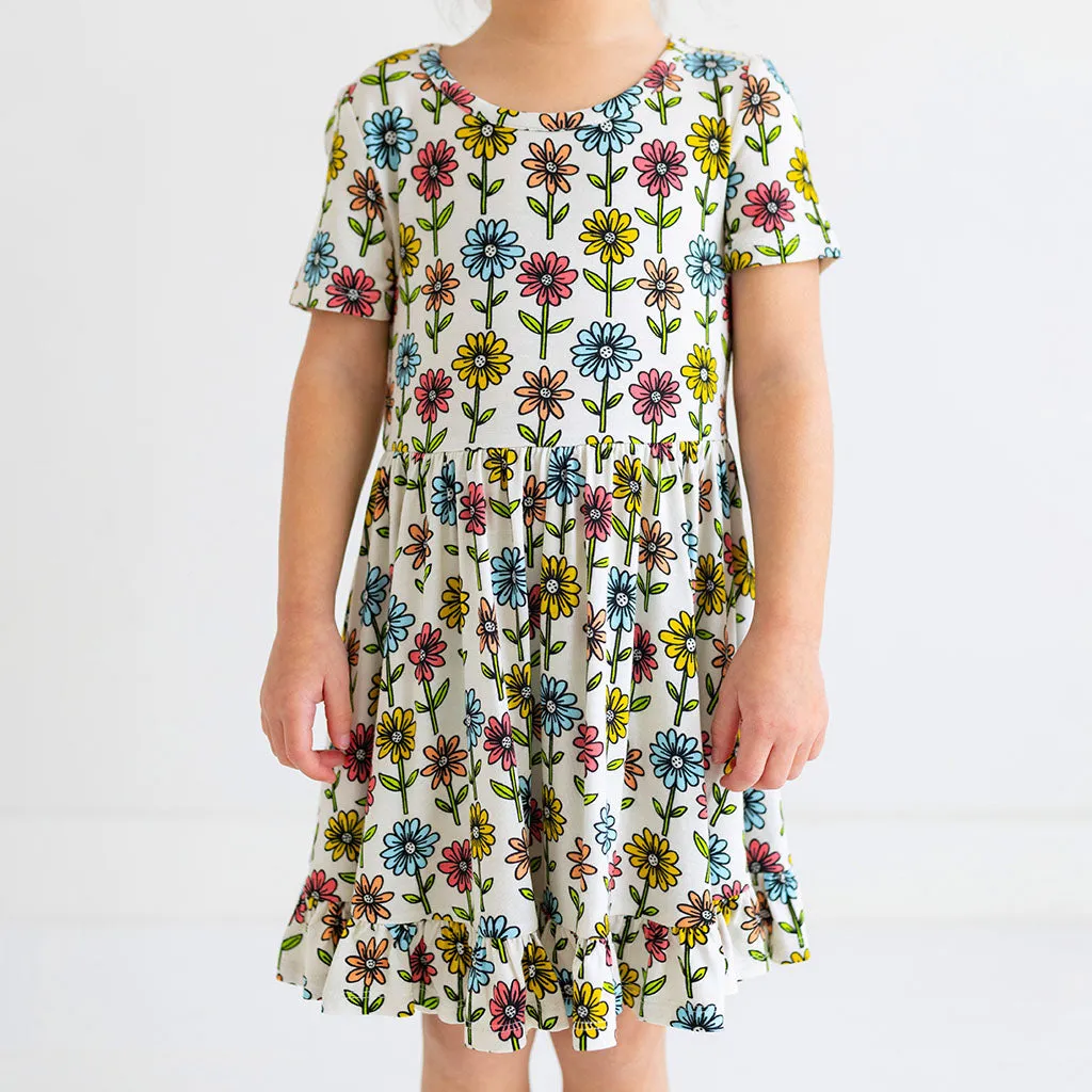 Posh Peanut Maya Lynn Short Sleeve Ruffled Twirl Dress