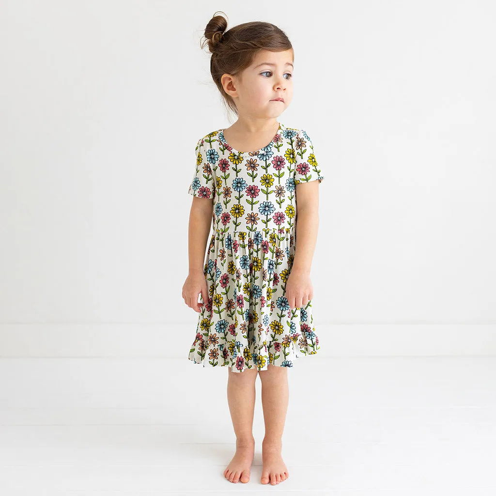 Posh Peanut Maya Lynn Short Sleeve Ruffled Twirl Dress