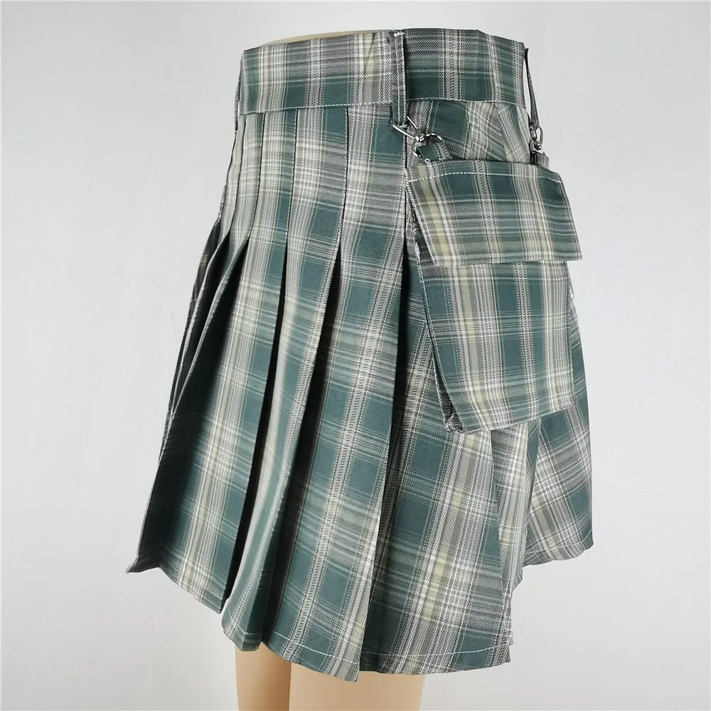 Punk gothic High Waist Black Skirts