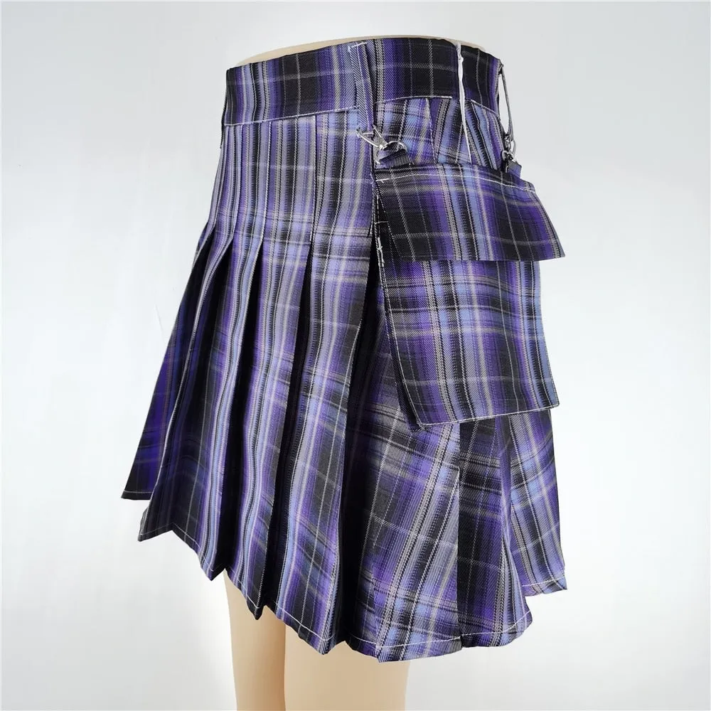 Punk gothic High Waist Black Skirts