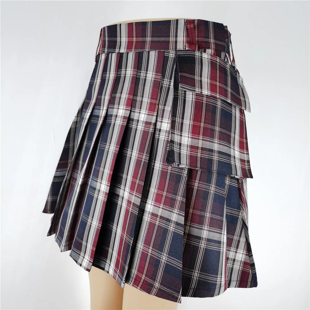 Punk gothic High Waist Black Skirts