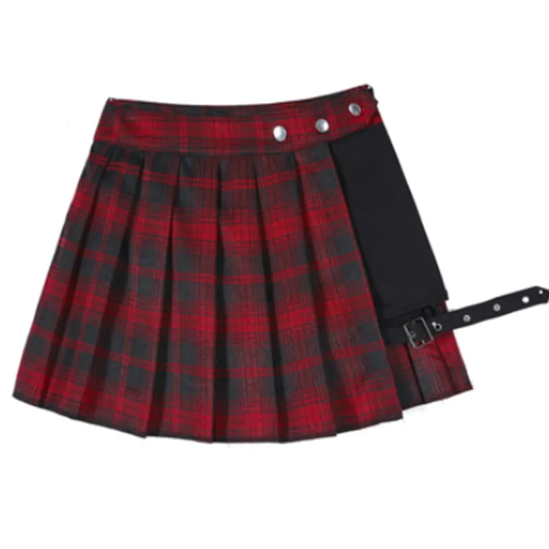 Punk gothic High Waist Black Skirts