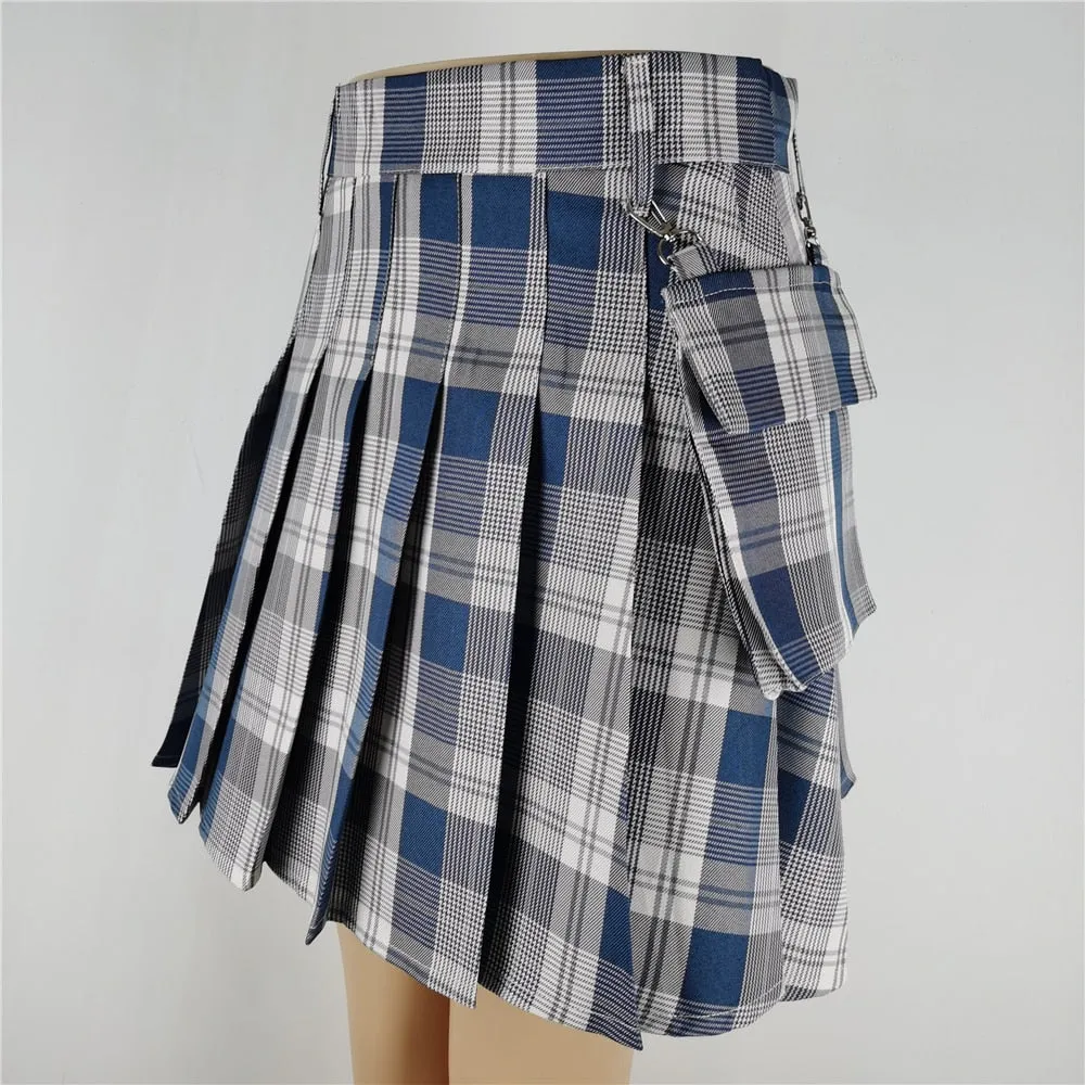 Punk gothic High Waist Black Skirts