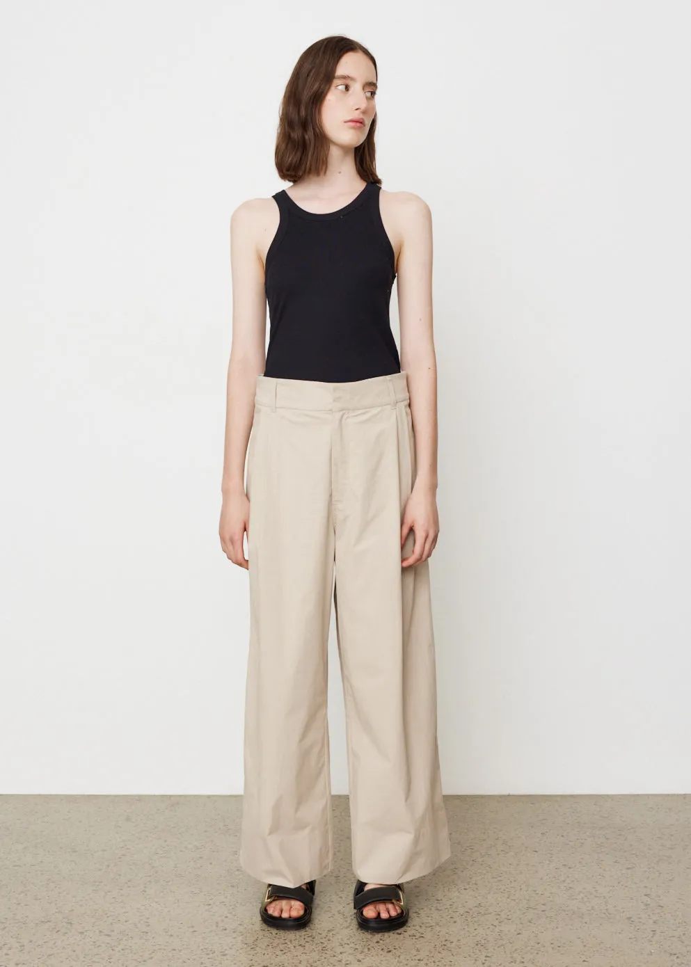 Relaxed Pleat Front Pants