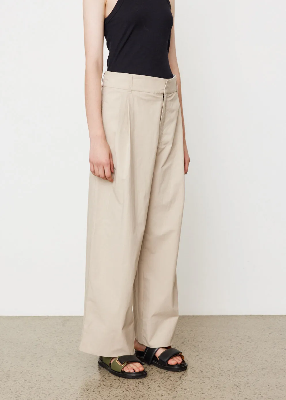 Relaxed Pleat Front Pants