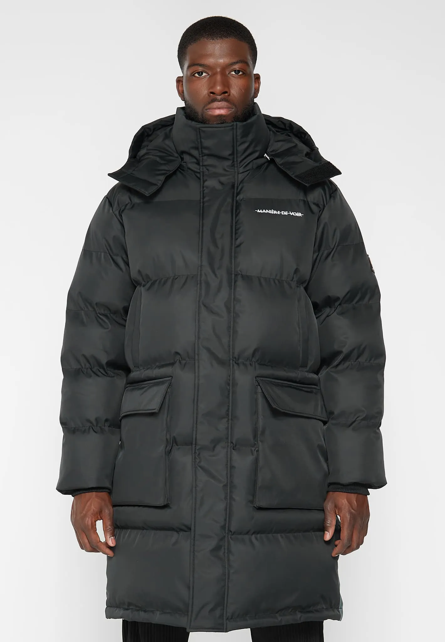Renaissance Longline Puffer Coat - Black