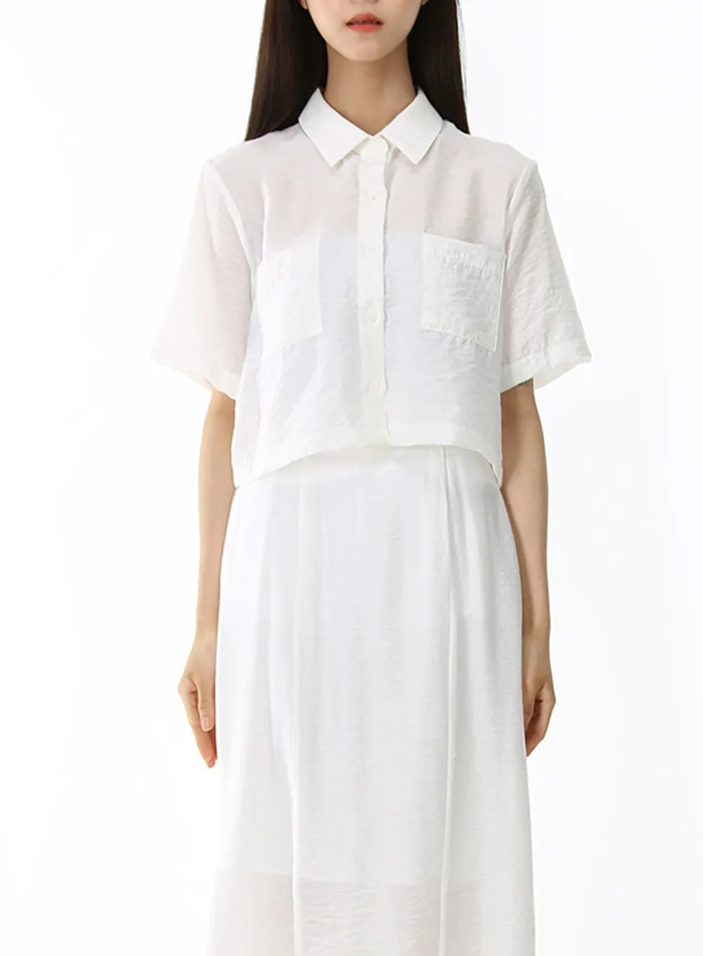 Silky Collared Shirt IJ09
