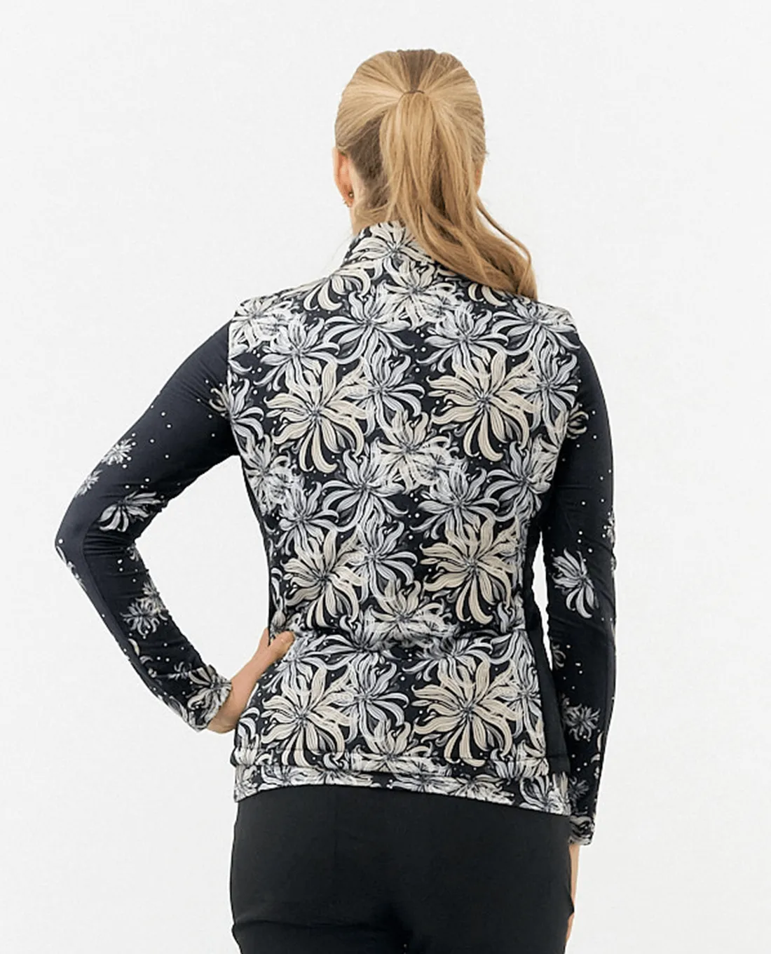 SIZE XS - PURE GOLF Annona Patterned Vest 406 Champagne Orchid