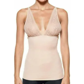 Slimming Top with Sexy Lace in Nude