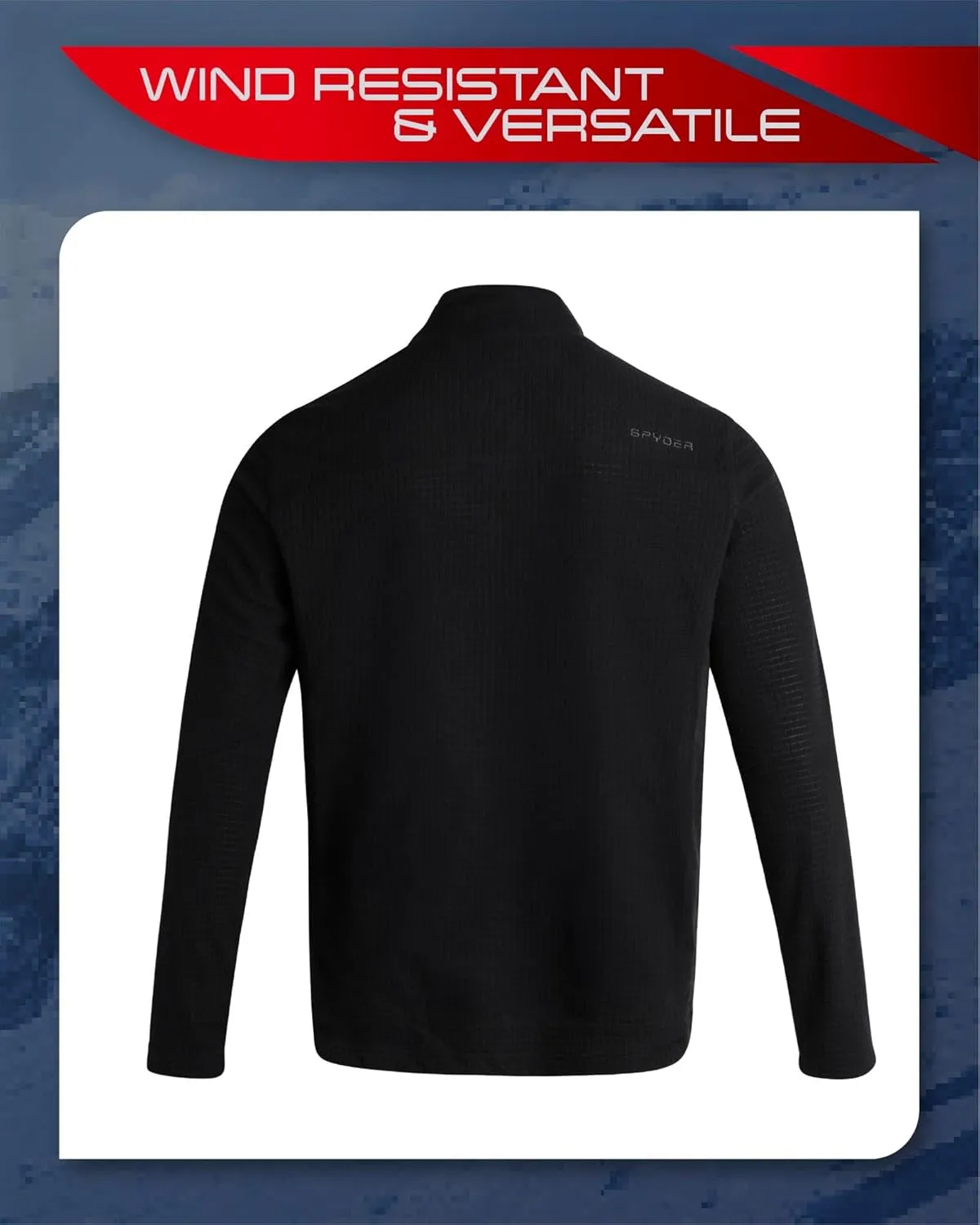 Spyder Men's Active Quarter Zip Sweatshirt - Lightweight Grid Fleece Athletic Mock Neck Pullover Sweatshirt (Sizes: S-XXL)