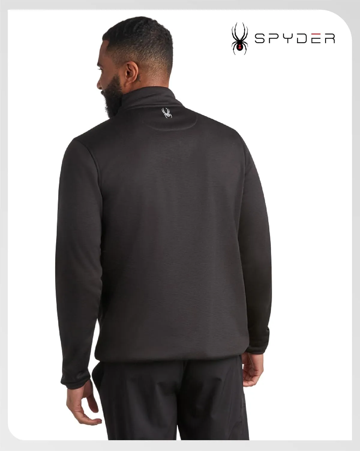 Spyder Men's Active Quarter Zip Sweatshirt - Lightweight Grid Fleece Athletic Mock Neck Pullover Sweatshirt (Sizes: S-XXL)