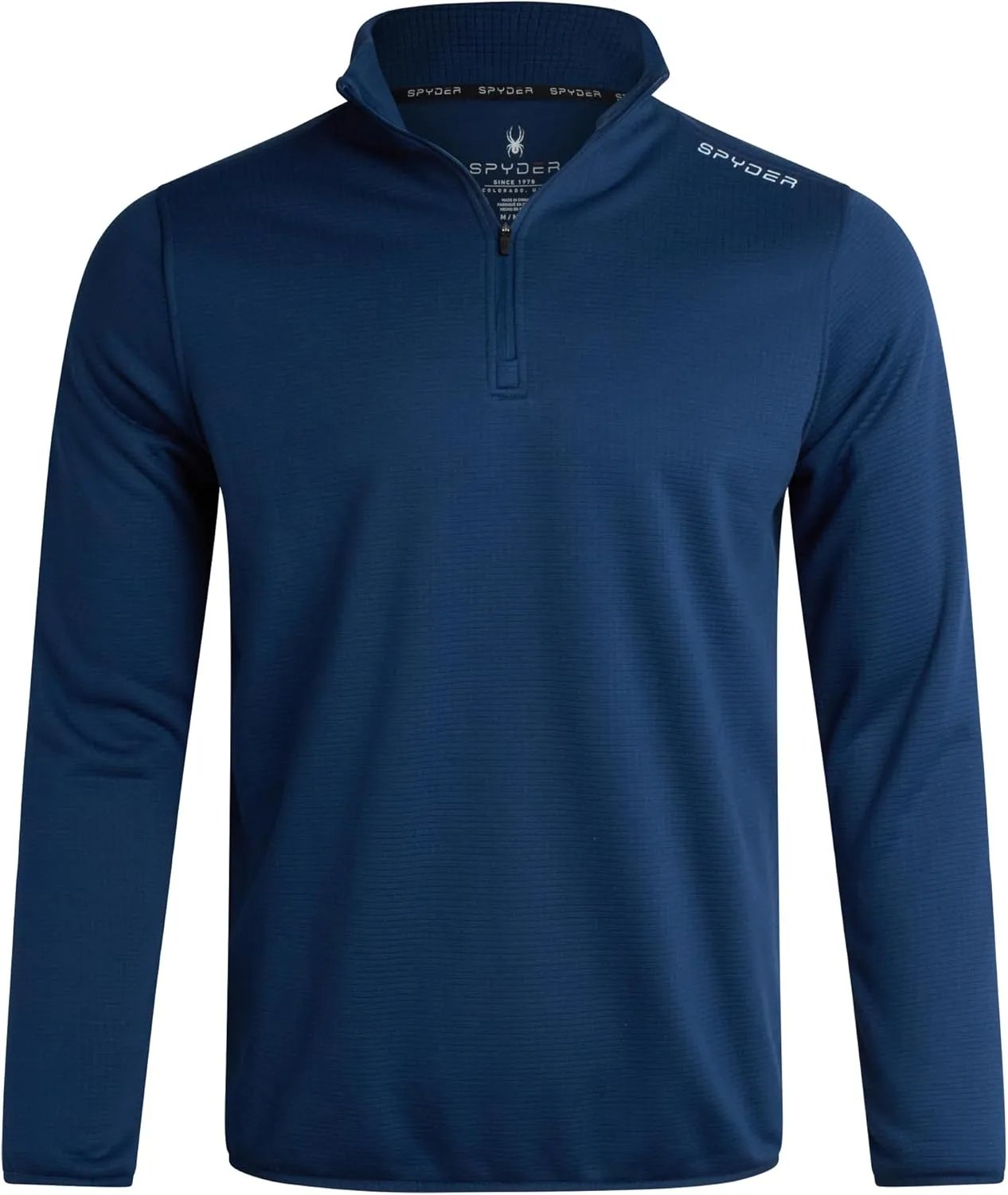 Spyder Men's Active Quarter Zip Sweatshirt - Lightweight Grid Fleece Athletic Mock Neck Pullover Sweatshirt (Sizes: S-XXL)