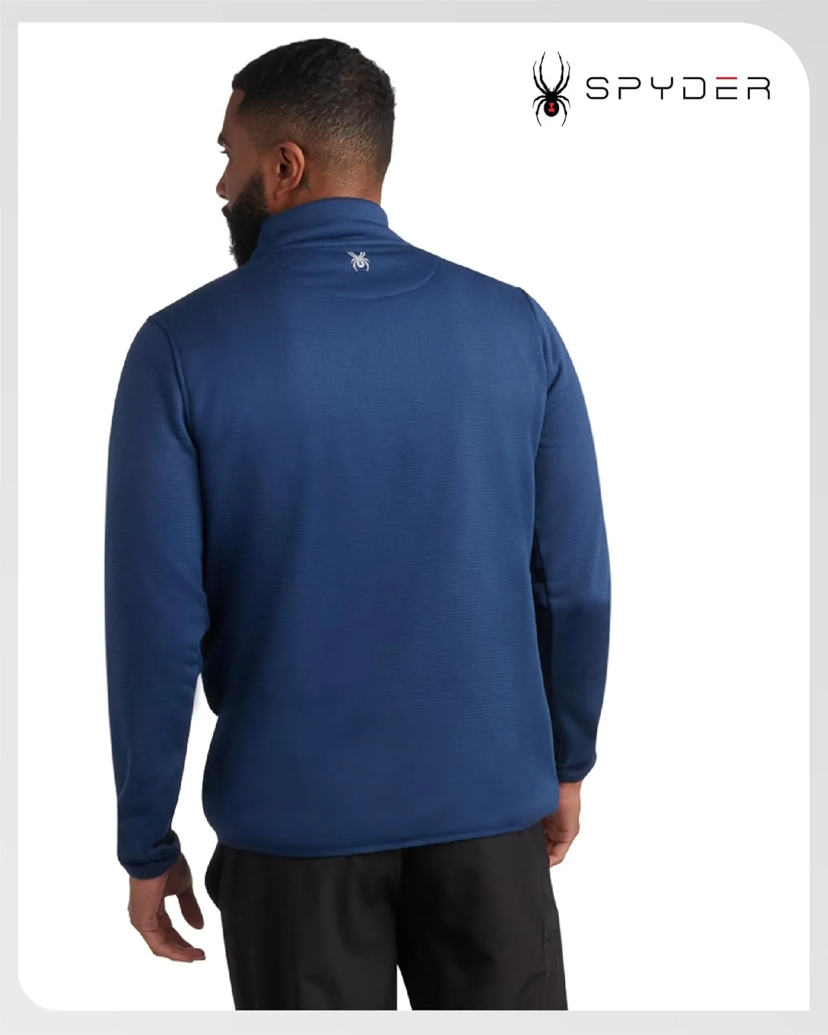 Spyder Men's Active Quarter Zip Sweatshirt - Lightweight Grid Fleece Athletic Mock Neck Pullover Sweatshirt (Sizes: S-XXL)