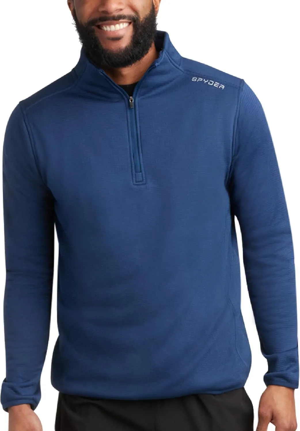 Spyder Men's Active Quarter Zip Sweatshirt - Lightweight Grid Fleece Athletic Mock Neck Pullover Sweatshirt (Sizes: S-XXL)
