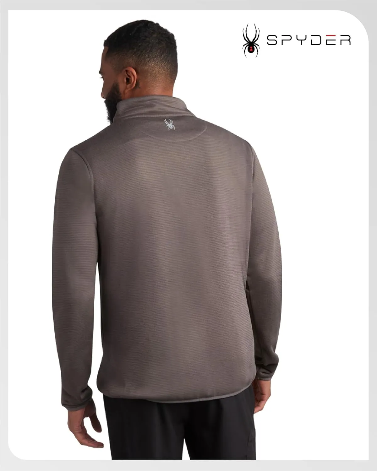 Spyder Men's Active Quarter Zip Sweatshirt - Lightweight Grid Fleece Athletic Mock Neck Pullover Sweatshirt (Sizes: S-XXL)