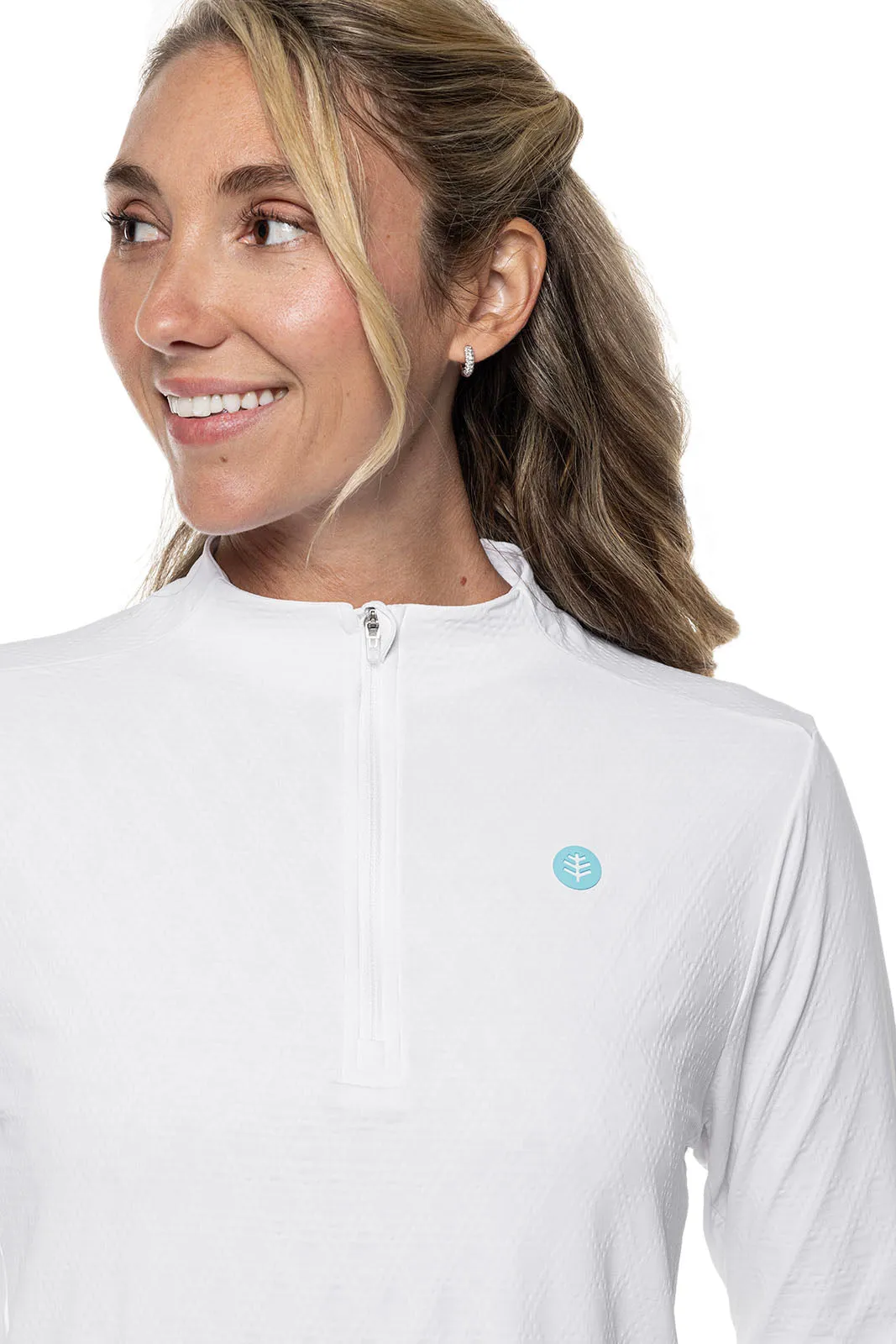 Women's Albatrose Golf Pullover | White Diamond Jacquard