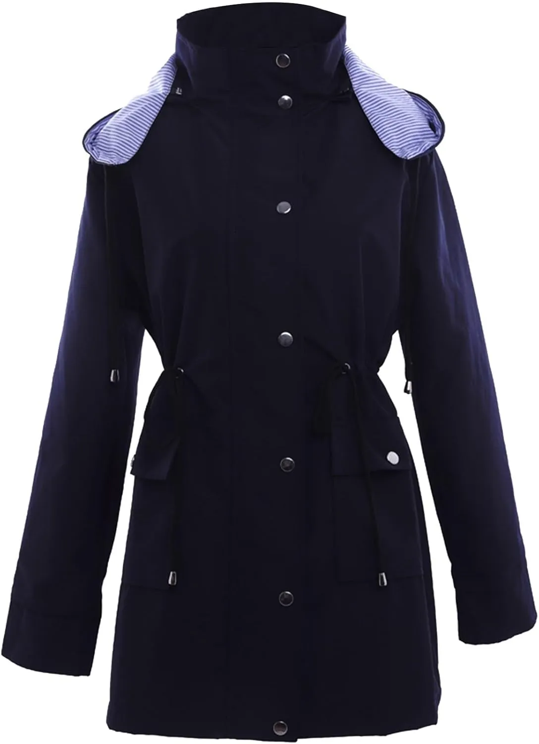 Women's Double Breasted Long Trench Coat 2024 Windproof Classic Lapel Windbreaker Jackets Stylish Loose Overcoat Outerwear