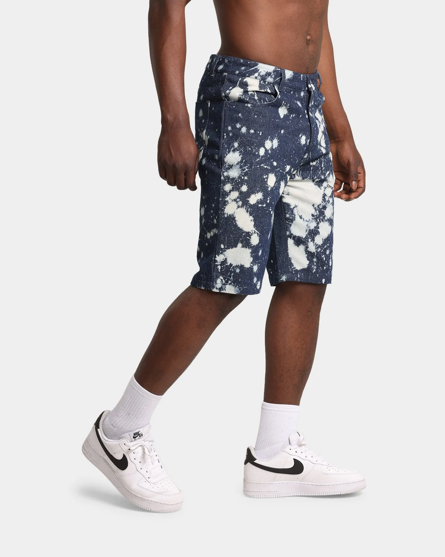 XXIII Ardell Textured Denim Shorts Blue