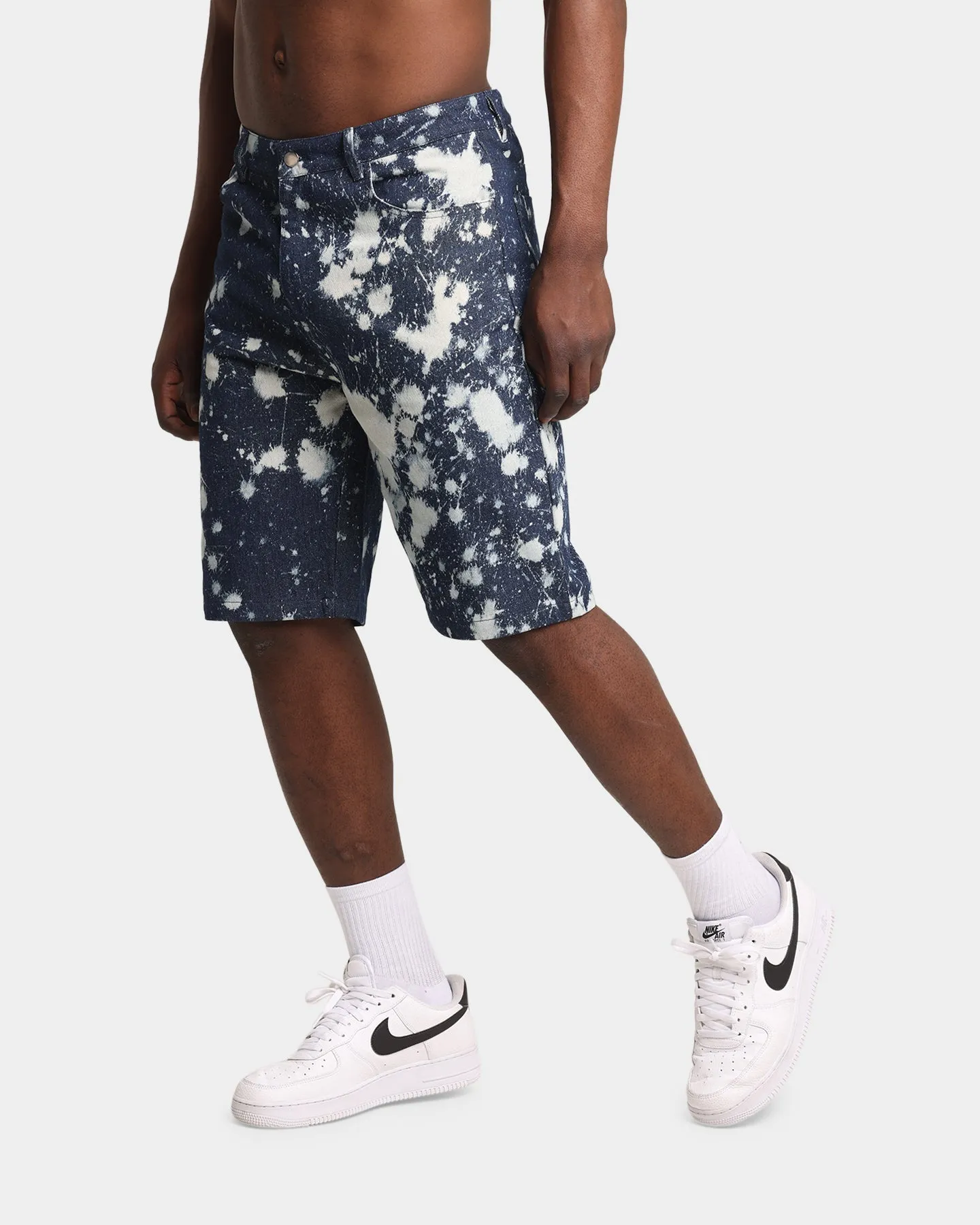 XXIII Ardell Textured Denim Shorts Blue